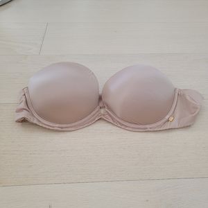 Victoria's Secret strapless tan push up bra size 36b good condition